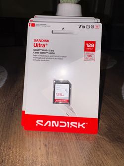 SANDISK 128GB Ultra SDHC UHS-I Card and SDXC UHS-I Card - Up to 195MB/s Read Speed, Full HD Video, V10, U1, C10 - SDSDUVQ-128G-GN6IN