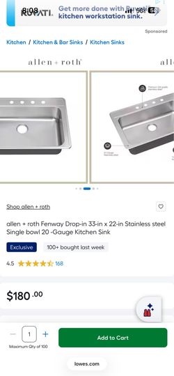 Allen+roth sink & kohler toilet