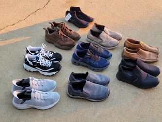 Men's new and gently used Sketchers and other shoes