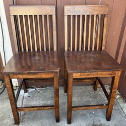 High Top Table Chairs- Set Of 2