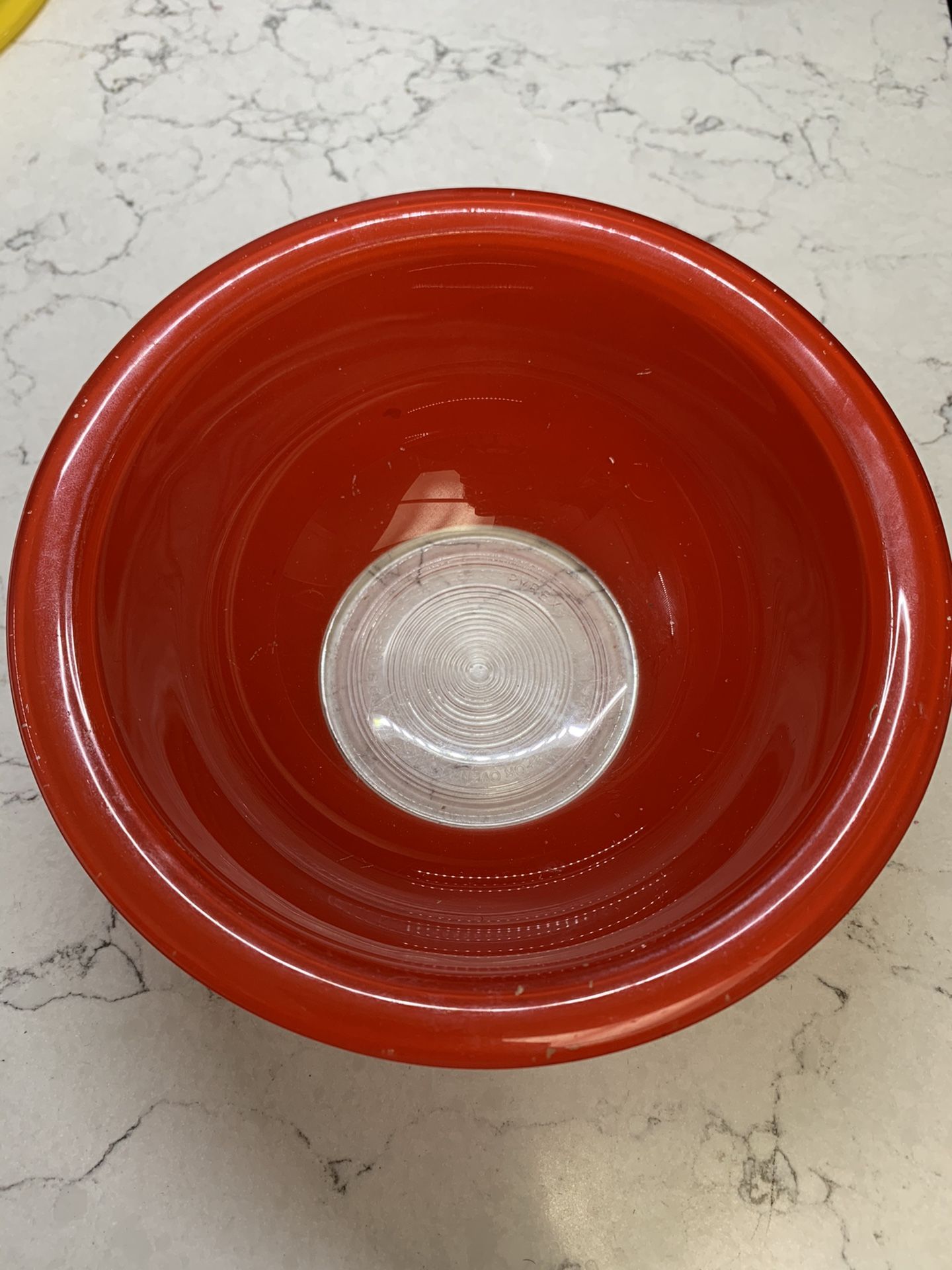 Set of three Pyrex bowls