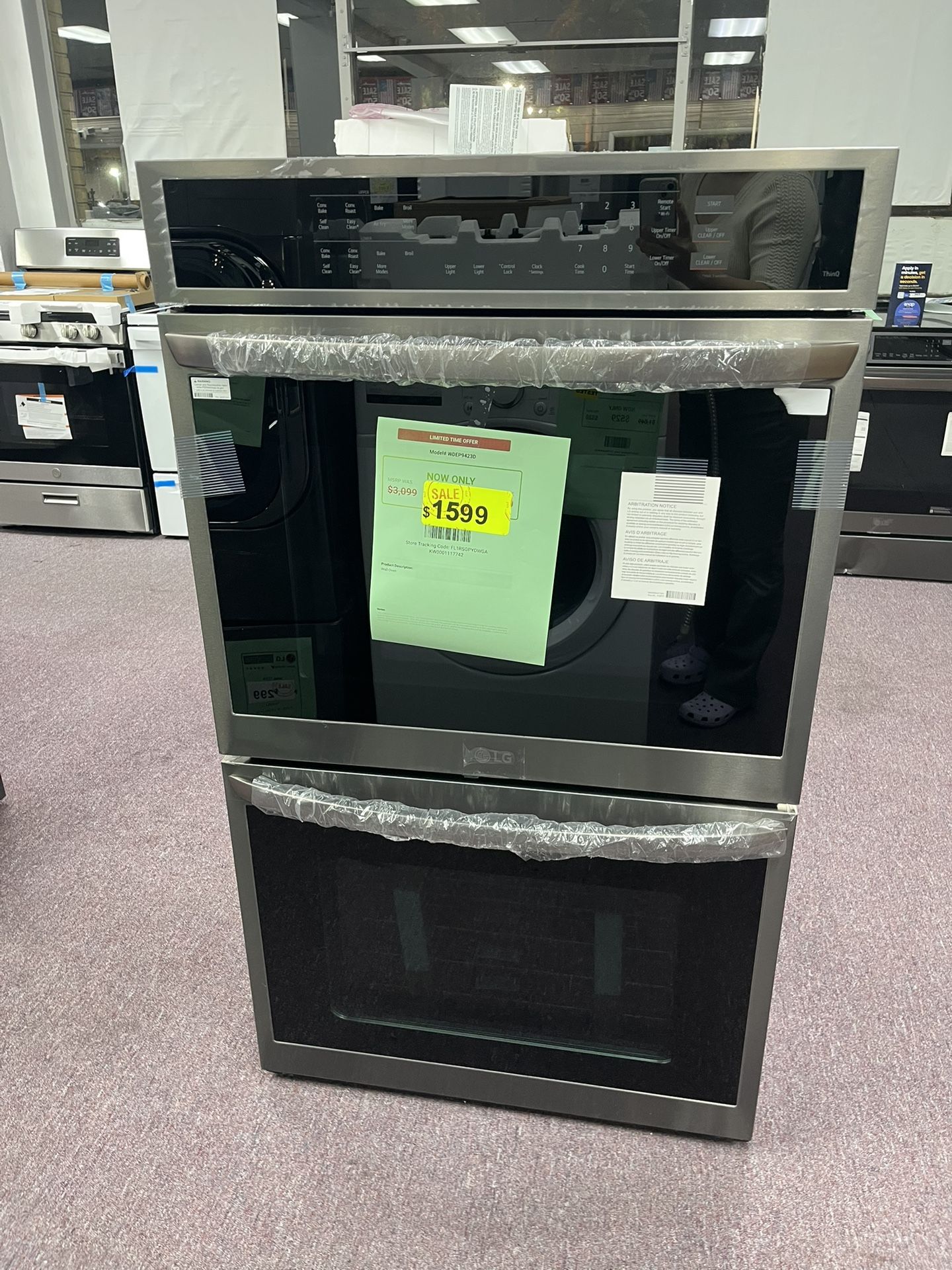 Wall Oven, LG New Open Box 30” W Double Wall Oven