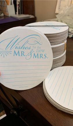 Wedding: Cute cards for guests to write wishes (50 total)