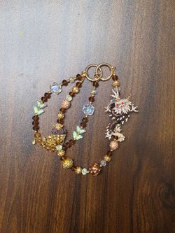 Brown traditional chinese dragon bag chain