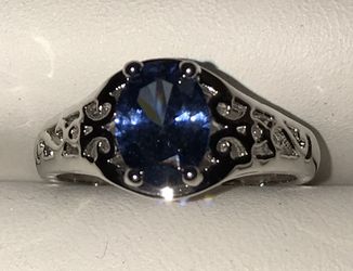 Size 6 tanzanite silver ring