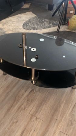 Costway Tempered Glass oval side coffee table