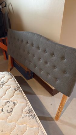 Queen, headboard mattress, and frame