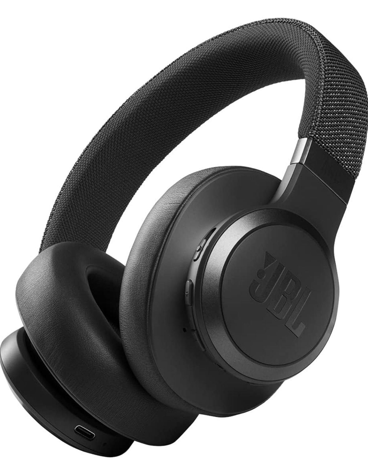 JBL Live 660NC - Wireless Over-Ear Noise Cancelling Headphones with Long Lasting Battery and Voice Assistant - Black, Medium