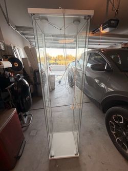 BLÅLIDEN Glass-door cabinet