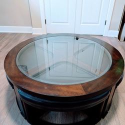 Ashley "Marion" Round Cocktail Table with 4 Stools