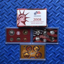 New 2008 Silver Proof US Mint Coin Set