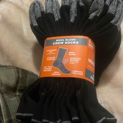 Wool Blend Crew Socks 