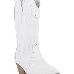 Sugar White Cowboy Boots. 9.5 New In Box