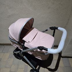 *New* 2 in 1 Baby Stroller, Infant,Toddler Convertible Pram Stroller, 0-36 Months, PINK - includes *FOOT MUFF*