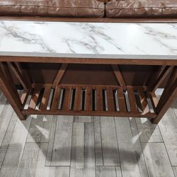 Walker Edison Modern Farmhouse Accent Entryway / Living Room End Table, 52 Inch