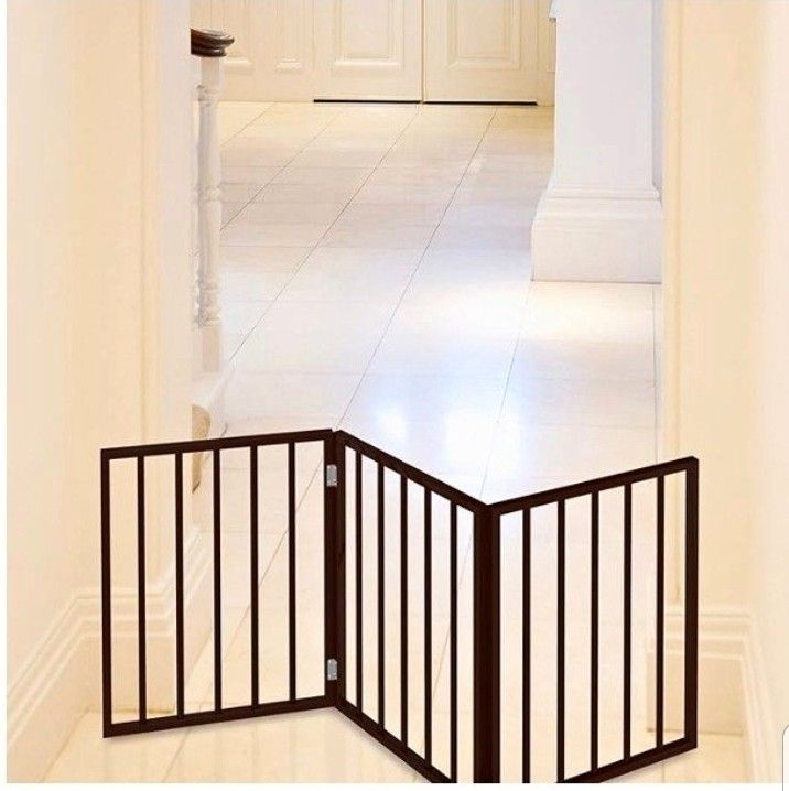 Free-Standing Wooden Pet Gate- Light Weight