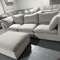 COUCH SOFA With Ottoman 