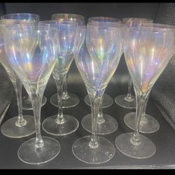 Iridescent Champagne Flutes Set of 11