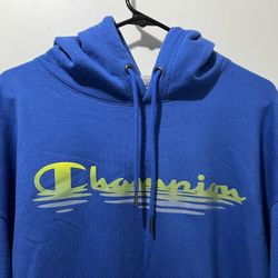 Blue Champion Hoodie Sweatshirt 
