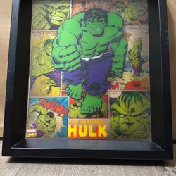 The Incredible Hulk Comic Lenticular 3D 11x9 Wall Art Shadow Box New MarvelComic