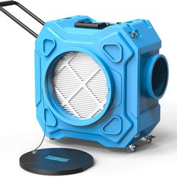 D161-Air Scrubber with 3-Stage Filtration, 750CFM HEPA Air Scrubber Negative Air Machine with Lockable 360° Wheels & Auto-Foldable Handle, Portable He