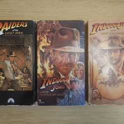 Antique VHS Indiana Jones Movie Lot