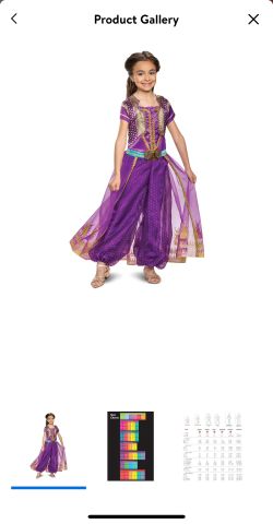 Jasmine Purple Deluxe Child Costume | NEW