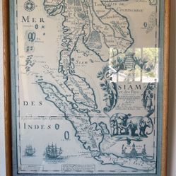 Framed Map South East Asia