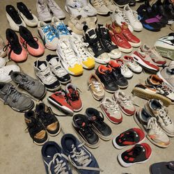 Bunch of mixed shoes jordan nike Adidas