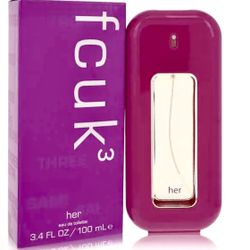 FCUK3 for Her by French Connection UK Eau de Toilette Spray Women 3.4 FL oz New