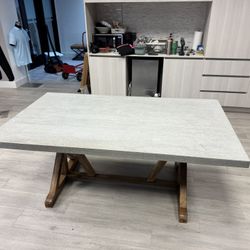 Sturdy work table – 72 x 42” table top 30 inches high.