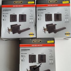 Defiant Matte Black Tonebridge Entry Locks
