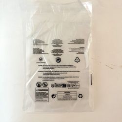 12"x17"/100 Pcs Resealable Clear Suffocation Warning Poly Bag for Clothing Shoes Jewelry Apparel Garment Packing