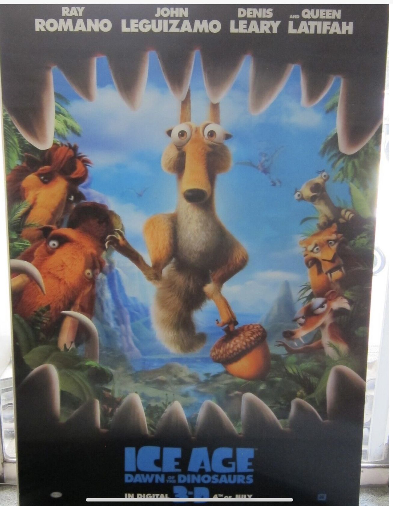 ICE AGE DAWN OF DINOSAURS 2009 Original LENTICULAR 27X40" US Movie Poster