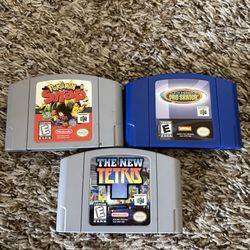 Nintendo 64 Tony Hawk pro skater, Pokémon snap and the new Tetris video games