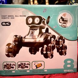 8 WHEEL, ALL ROUND REMOTE CONTROL **ROBOTIC DOG**(Brand new)