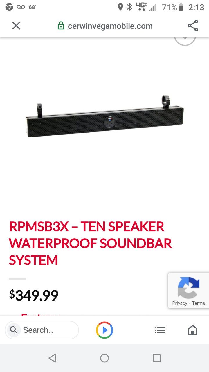 New marine utv sound bar