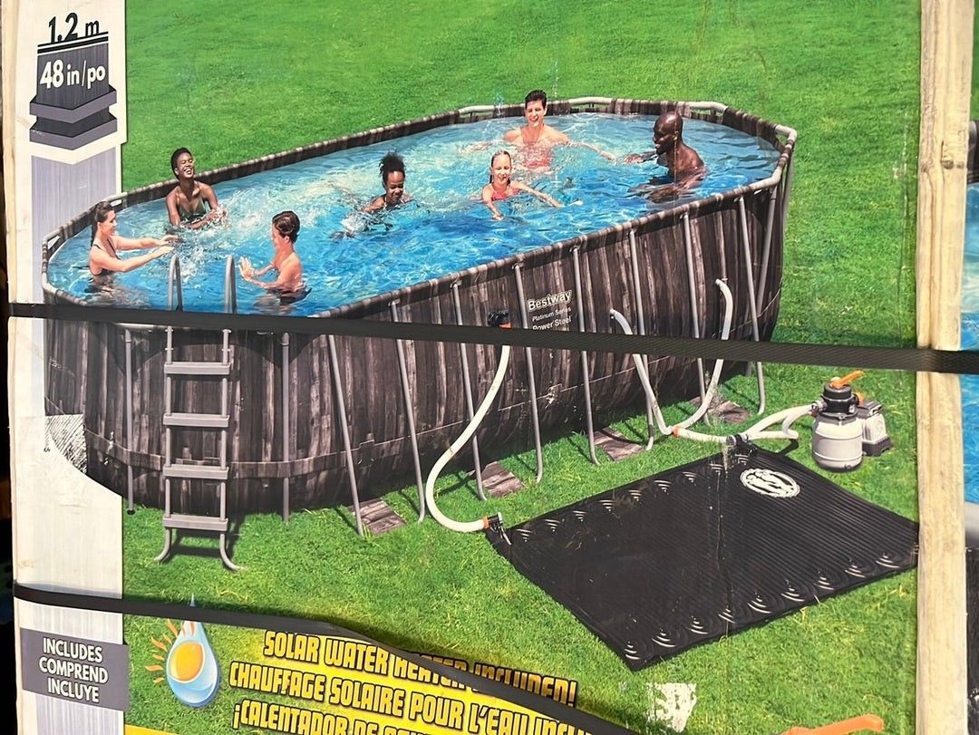 Bestway Power Steel 22’ x 12’ x 48’’ Above Ground Oval Pool Set