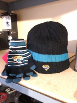 Jacksonville Jaguars beanie and gloves