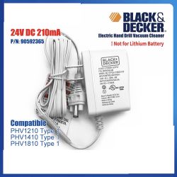 Black & Decker Power Supply 24V for Hand Drills Vacuums PHV1210 PHV1410 PHV1810