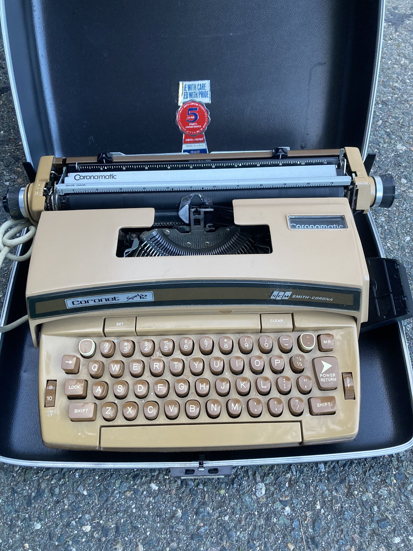 (2) Vintage 1970s Smith Corona Electric Typewriter W/ Case