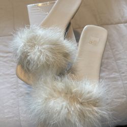 White Fuzzy Slides