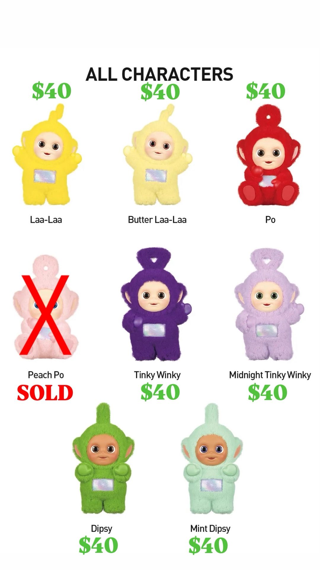 Popmart - Teletubbies Vibrancy Series Figures