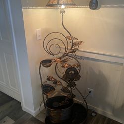 Bras Water Fountain Lamp 