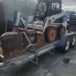 763 Bobcat  Runs But May Need Head Gasket And Tune Up Soon, Comes With breaker and backhoe, it still runs every Time or when we need it. 