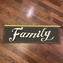 Large Family Sign