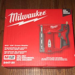 Milwaukee M12  3/8” Crown Stapler Tool Only $100 Firm 
