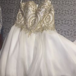 White And Gold Dress