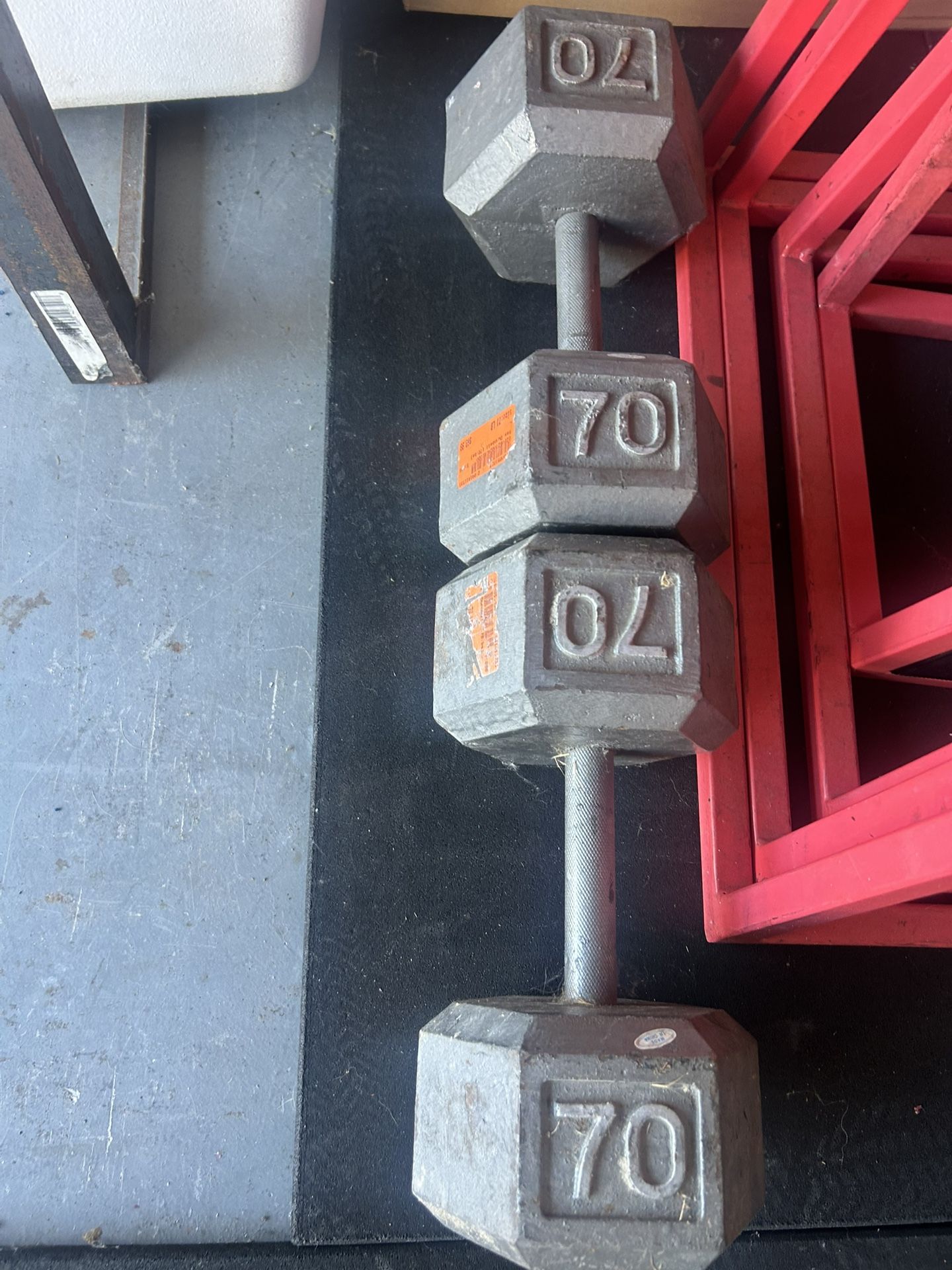Steel Dumbbells 70Lbs Each