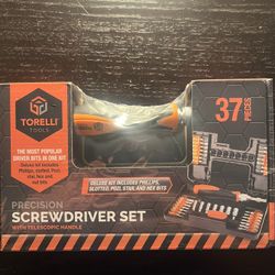 TORELLI 37 Pieces Precision Screwdriver Phillips, Slotted, Pozi, Star & Hex Bits